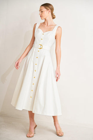 BELLA PORTOFINO WOVEN MIDI DRESS - Glamourous Grace