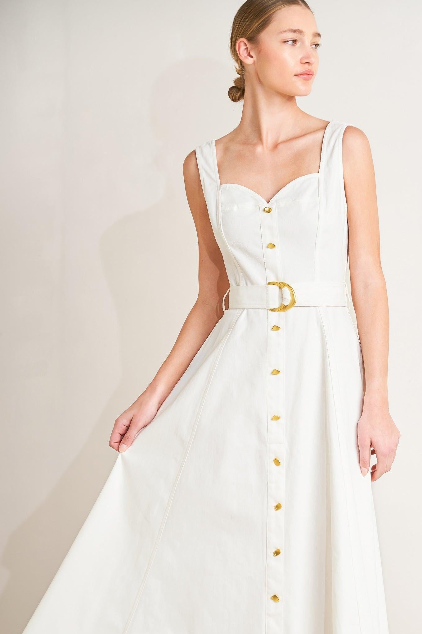 BELLA PORTOFINO WOVEN MIDI DRESS - Glamourous Grace