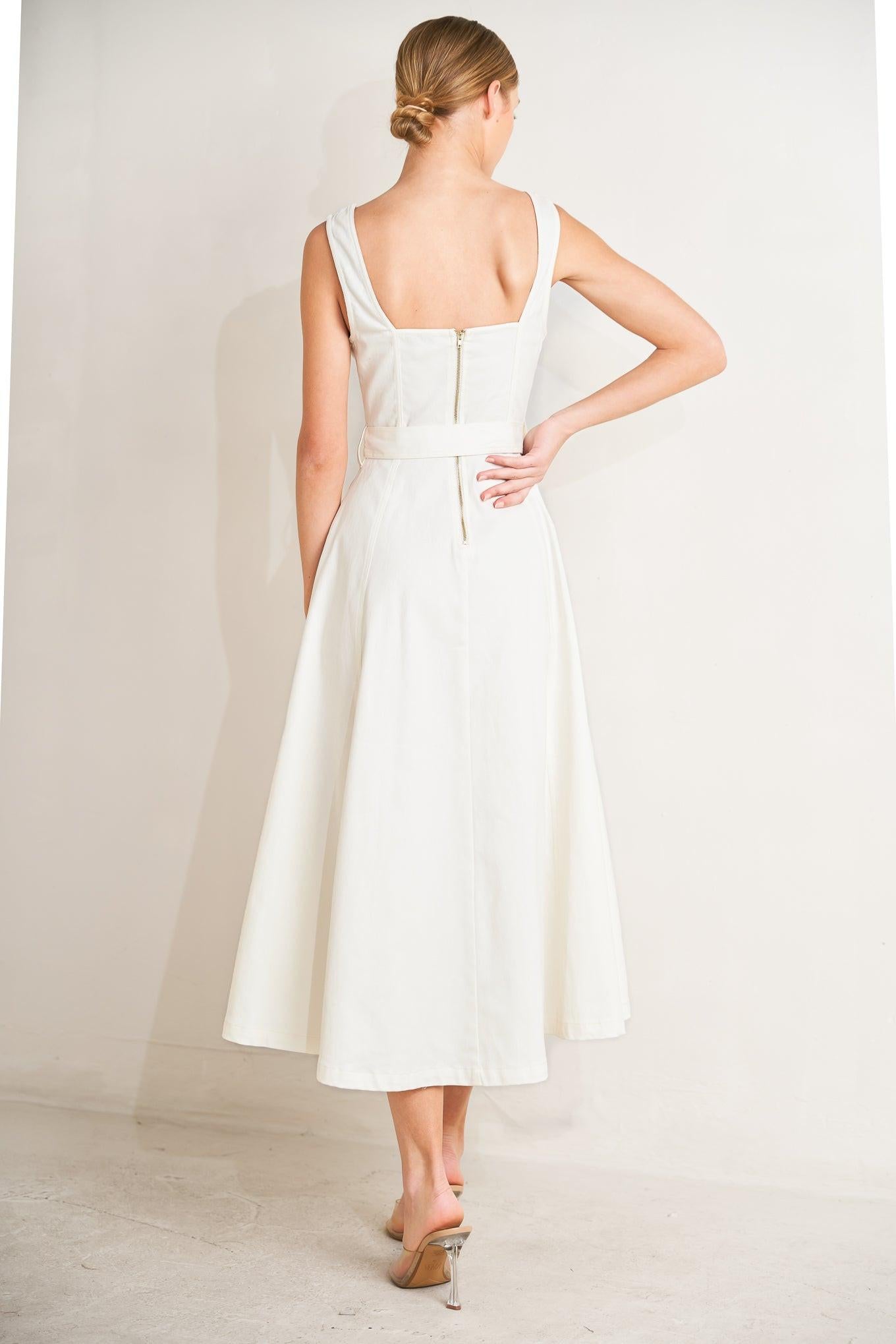 BELLA PORTOFINO WOVEN MIDI DRESS - Glamourous Grace