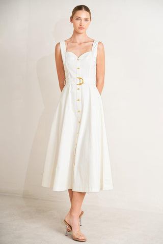 BELLA PORTOFINO WOVEN MIDI DRESS - Glamourous Grace