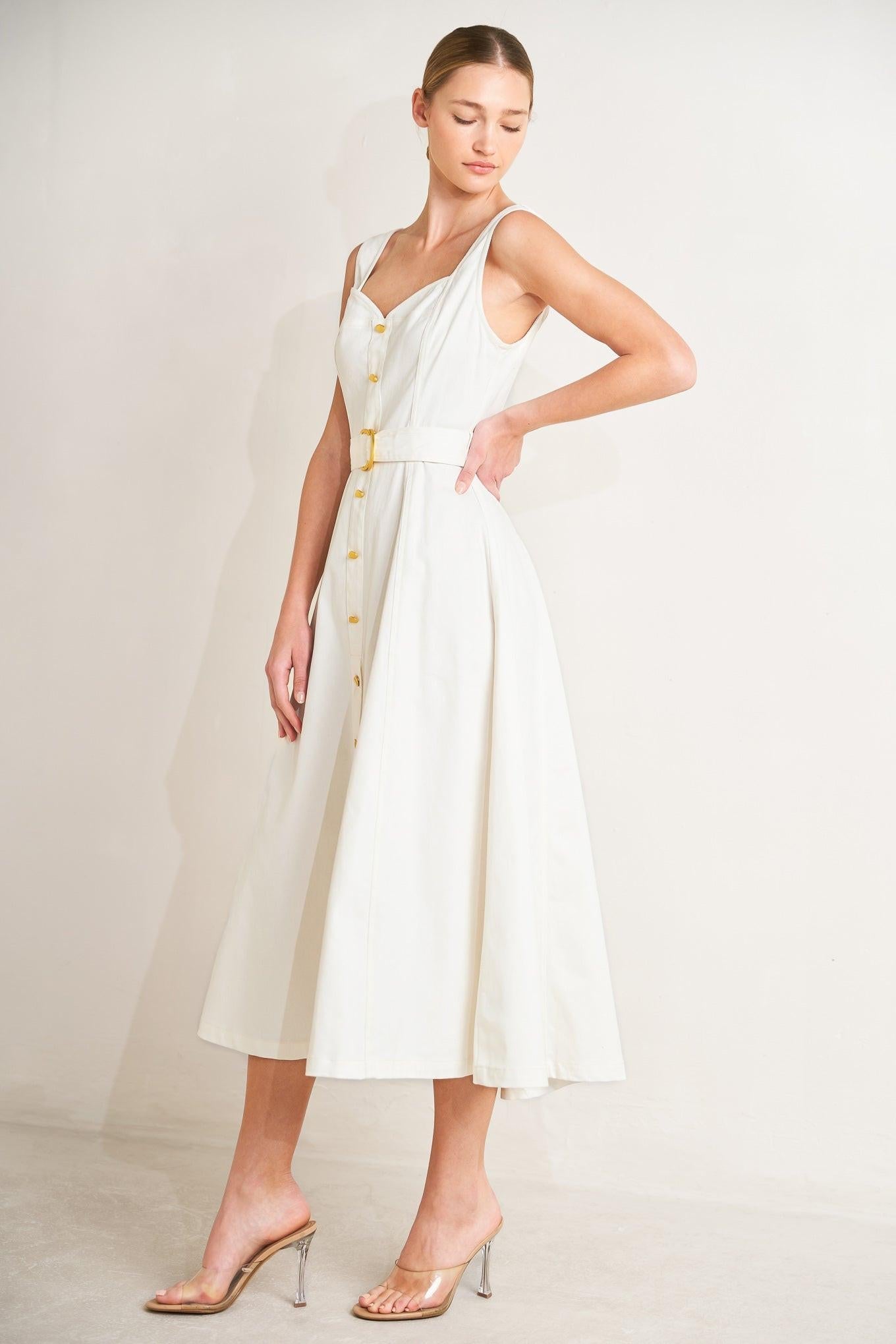 BELLA PORTOFINO WOVEN MIDI DRESS - Glamourous Grace
