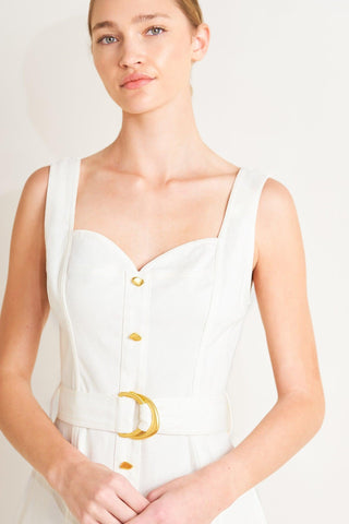 BELLA PORTOFINO WOVEN MIDI DRESS - Glamourous Grace