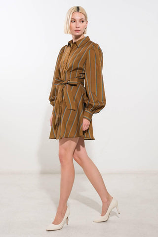 GIVE IT A GO WOVEN MINI DRESS - Glamourous Grace