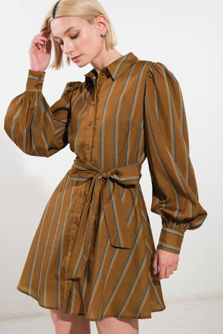 GIVE IT A GO WOVEN MINI DRESS - Glamourous Grace