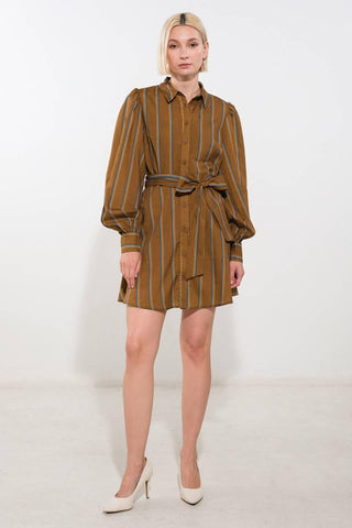 GIVE IT A GO WOVEN MINI DRESS - Glamourous Grace