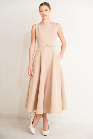 LIVING THE DREAM WOVEN MIDI DRESS - Glamourous Grace