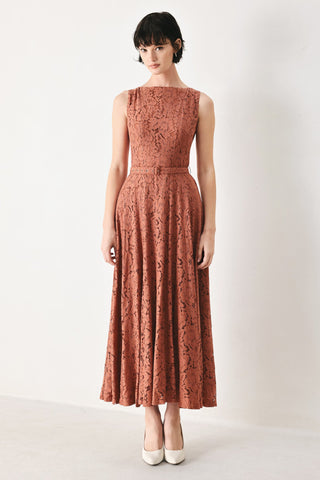 TRUE ROMANCE WOVEN LACE MIDI DRESS - Glamourous Grace