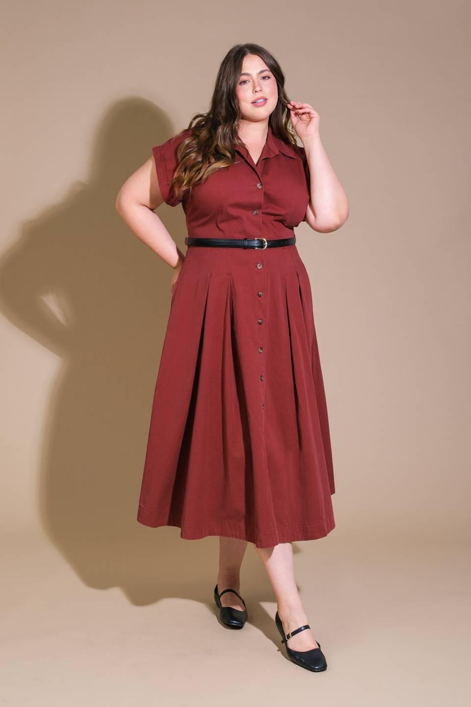 PERFECT BALANCE WOVEN MIDI DRESS - Glamourous Grace