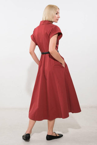 PERFECT BALANCE WOVEN MIDI DRESS - Glamourous Grace