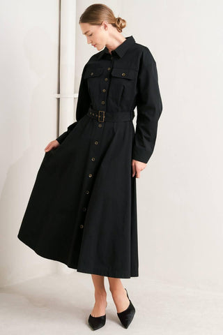 CHARMING DECISION WOVEN MIDI DRESS - Glamourous Grace
