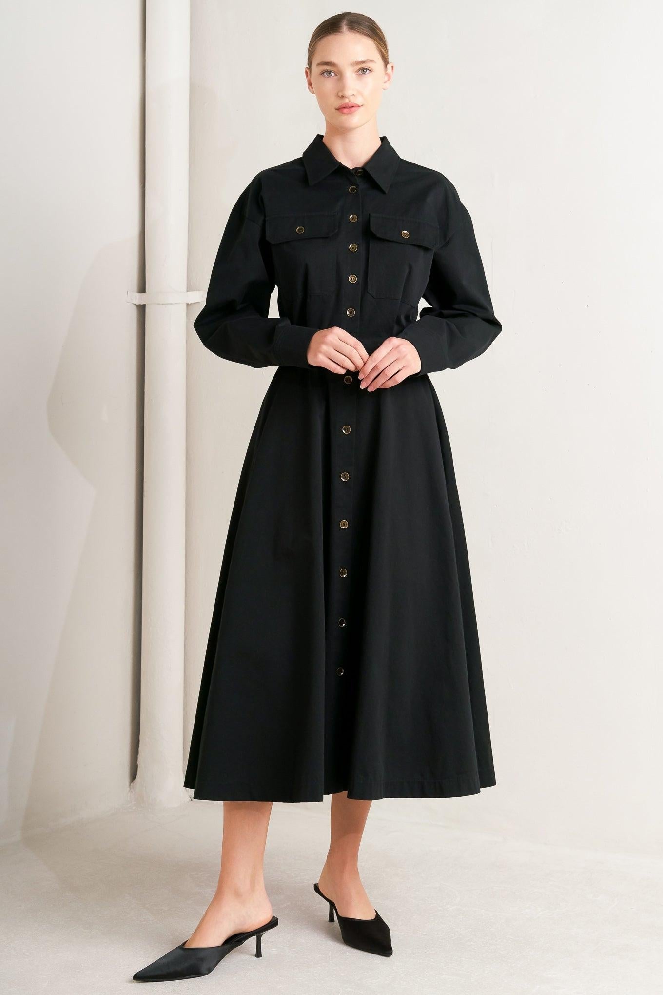 CHARMING DECISION WOVEN MIDI DRESS - Glamourous Grace