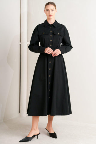 CHARMING DECISION WOVEN MIDI DRESS - Glamourous Grace