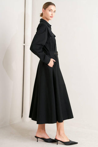 CHARMING DECISION WOVEN MIDI DRESS - Glamourous Grace