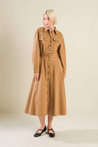 CHARMING DECISION WOVEN MIDI DRESS - Glamourous Grace