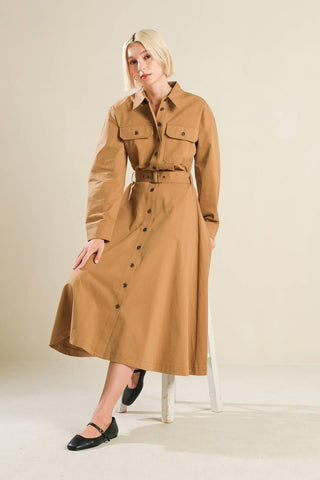 CHARMING DECISION WOVEN MIDI DRESS - Glamourous Grace