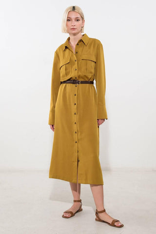 STATE OF BLISS WOVEN MIDI DRESS - Glamourous Grace