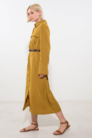 STATE OF BLISS WOVEN MIDI DRESS - Glamourous Grace