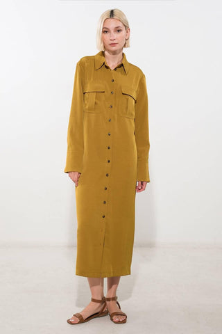 STATE OF BLISS WOVEN MIDI DRESS - Glamourous Grace