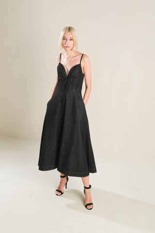 YOU ARE MY SUNSHINE DENIM MIDI DRESS - Glamourous Grace