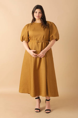 CAN'T STOP ME WOVEN MIDI DRESS - Glamourous Grace