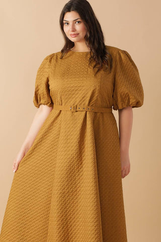 CAN'T STOP ME WOVEN MIDI DRESS - Glamourous Grace