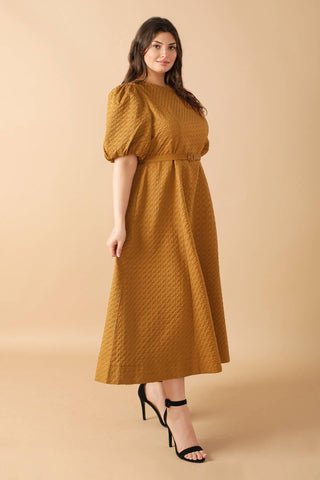 CAN'T STOP ME WOVEN MIDI DRESS - Glamourous Grace