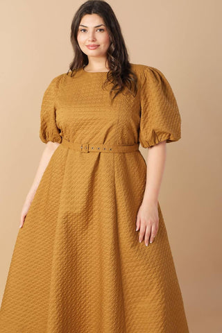 CAN'T STOP ME WOVEN MIDI DRESS - Glamourous Grace