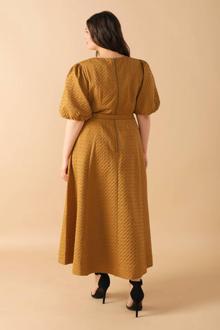 CAN'T STOP ME WOVEN MIDI DRESS - Glamourous Grace