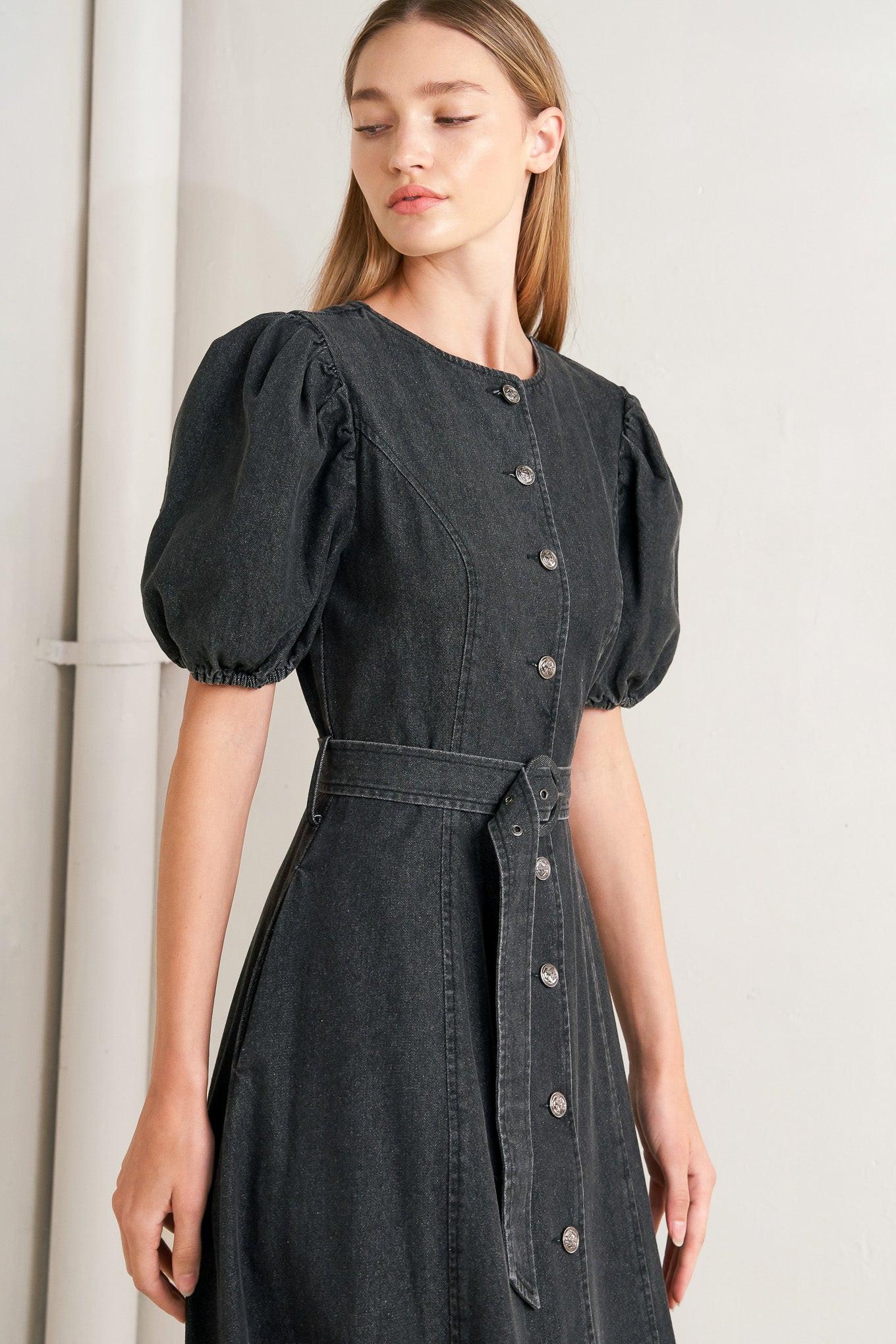 IN MY MIND DENIM MIDI DRESS - Glamourous Grace