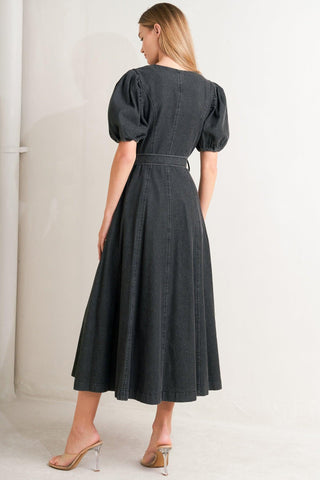 IN MY MIND DENIM MIDI DRESS - Glamourous Grace