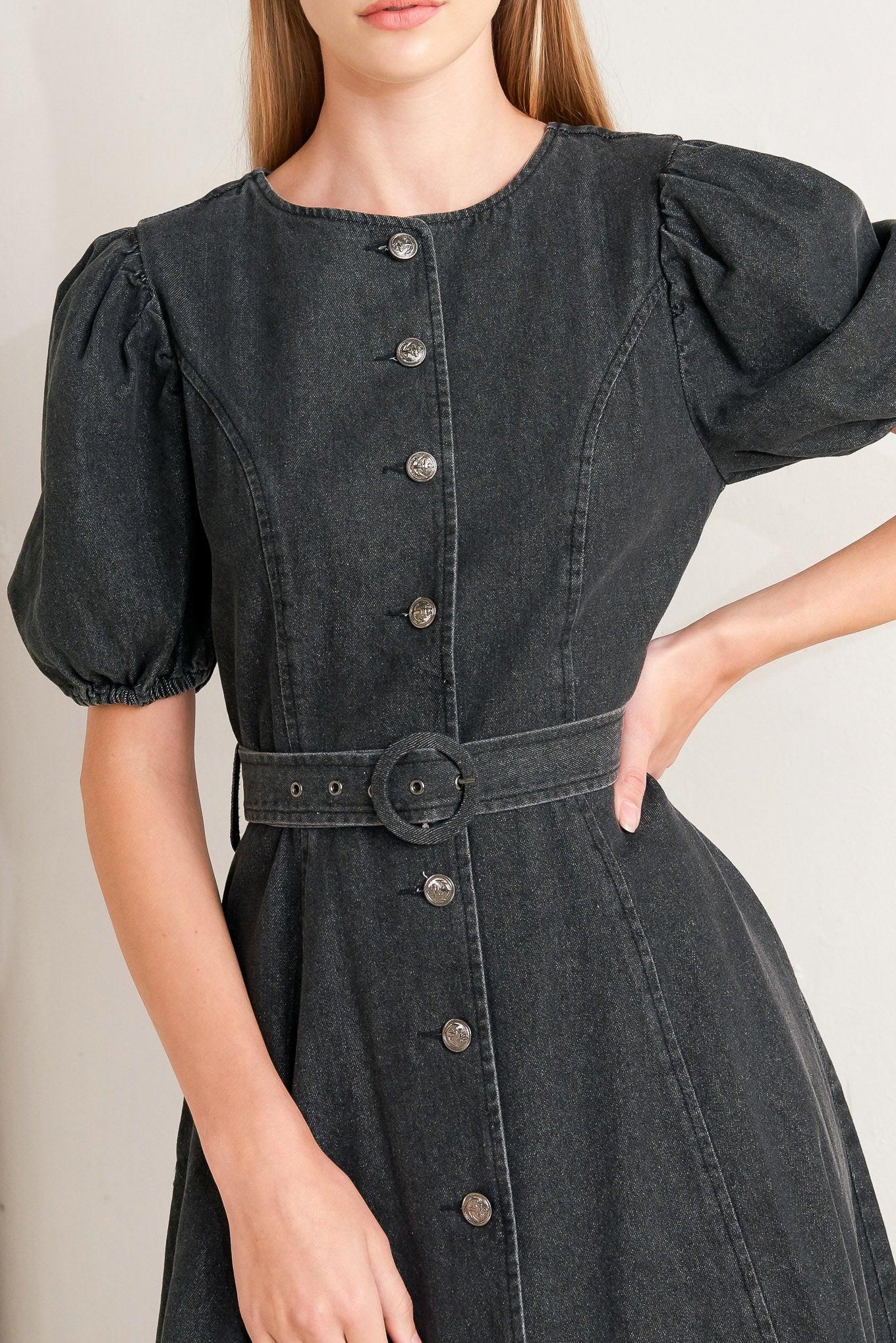 IN MY MIND DENIM MIDI DRESS - Glamourous Grace