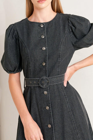 IN MY MIND DENIM MIDI DRESS - Glamourous Grace
