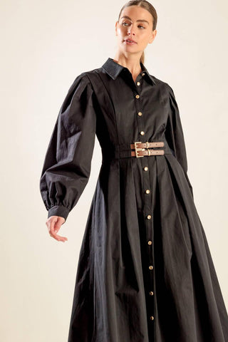 MIDNIGHT MASQUERADE WOVEN MIDI DRESS - Glamourous Grace