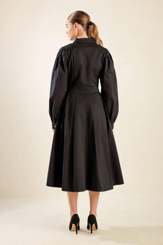 MIDNIGHT MASQUERADE WOVEN MIDI DRESS - Glamourous Grace