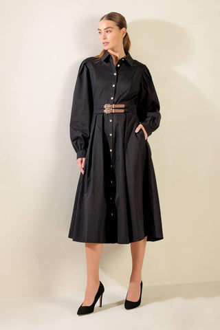 MIDNIGHT MASQUERADE WOVEN MIDI DRESS - Glamourous Grace