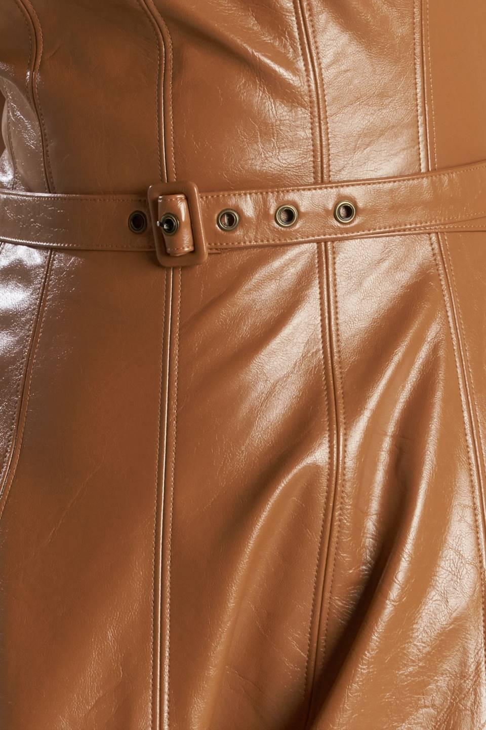 LUNAR SYMPHONY FAUX LEATHER MIDI DRESS - Glamourous Grace