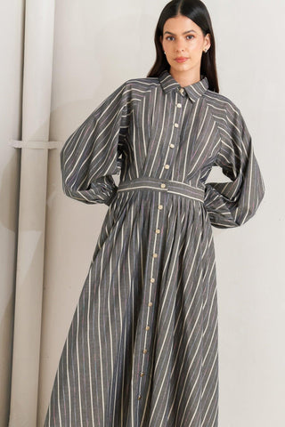 WHAT I FEEL WOVEN MIDI DRESS - Glamourous Grace