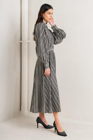 WHAT I FEEL WOVEN MIDI DRESS - Glamourous Grace