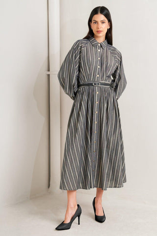 WHAT I FEEL WOVEN MIDI DRESS - Glamourous Grace
