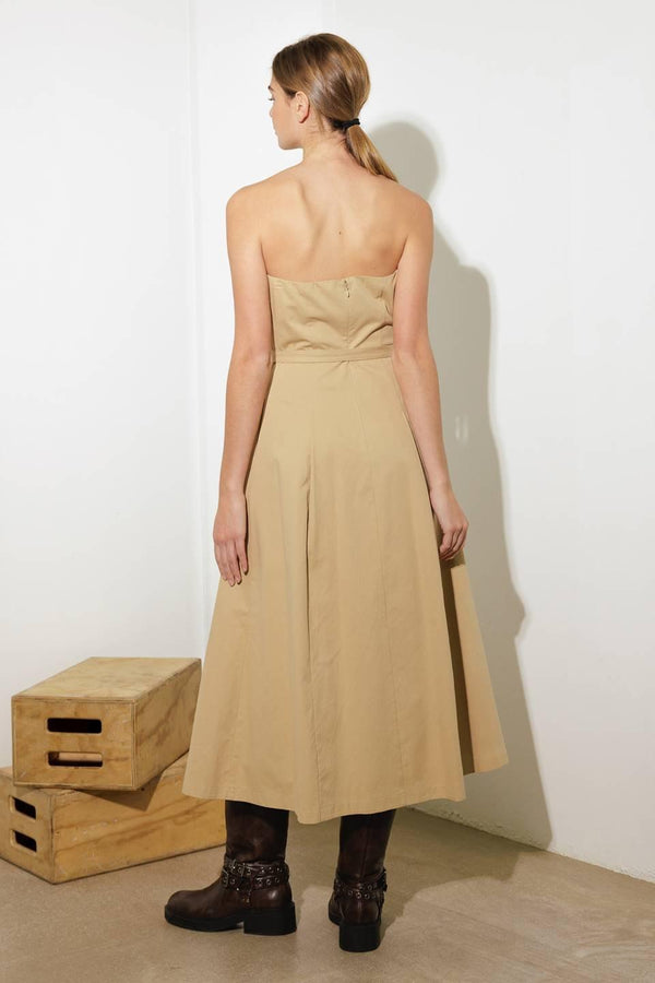 TAKING COMPLIMENTS WOVEN MIDI DRESS - Glamourous Grace