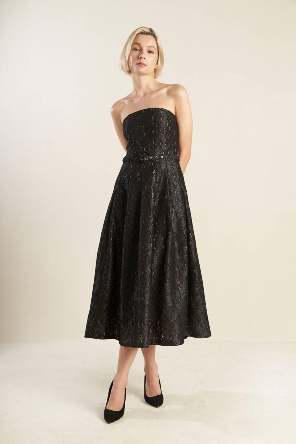 THE TRUTH IS WOVEN LACE MIDI DRESS - Glamourous Grace