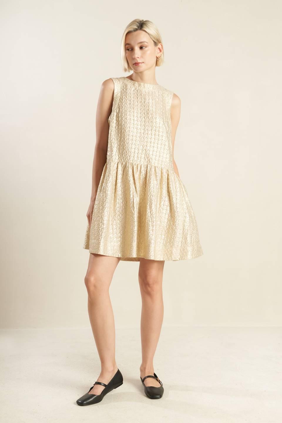 HORIZON HIDEAWAY WOVEN MINI DRESS - Glamourous Grace