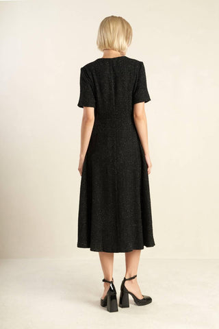 SOMETHING MORE TWEED WOVEN MIDI DRESS - Glamourous Grace