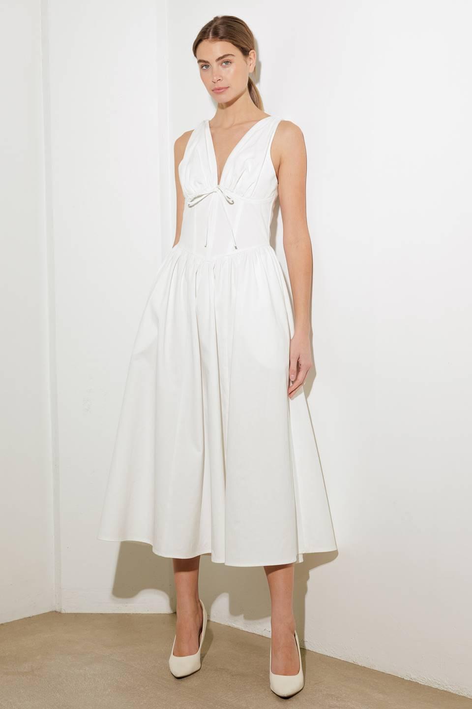 FANCIFUL ESCAPES WOVEN MIDI DRESS - Glamourous Grace