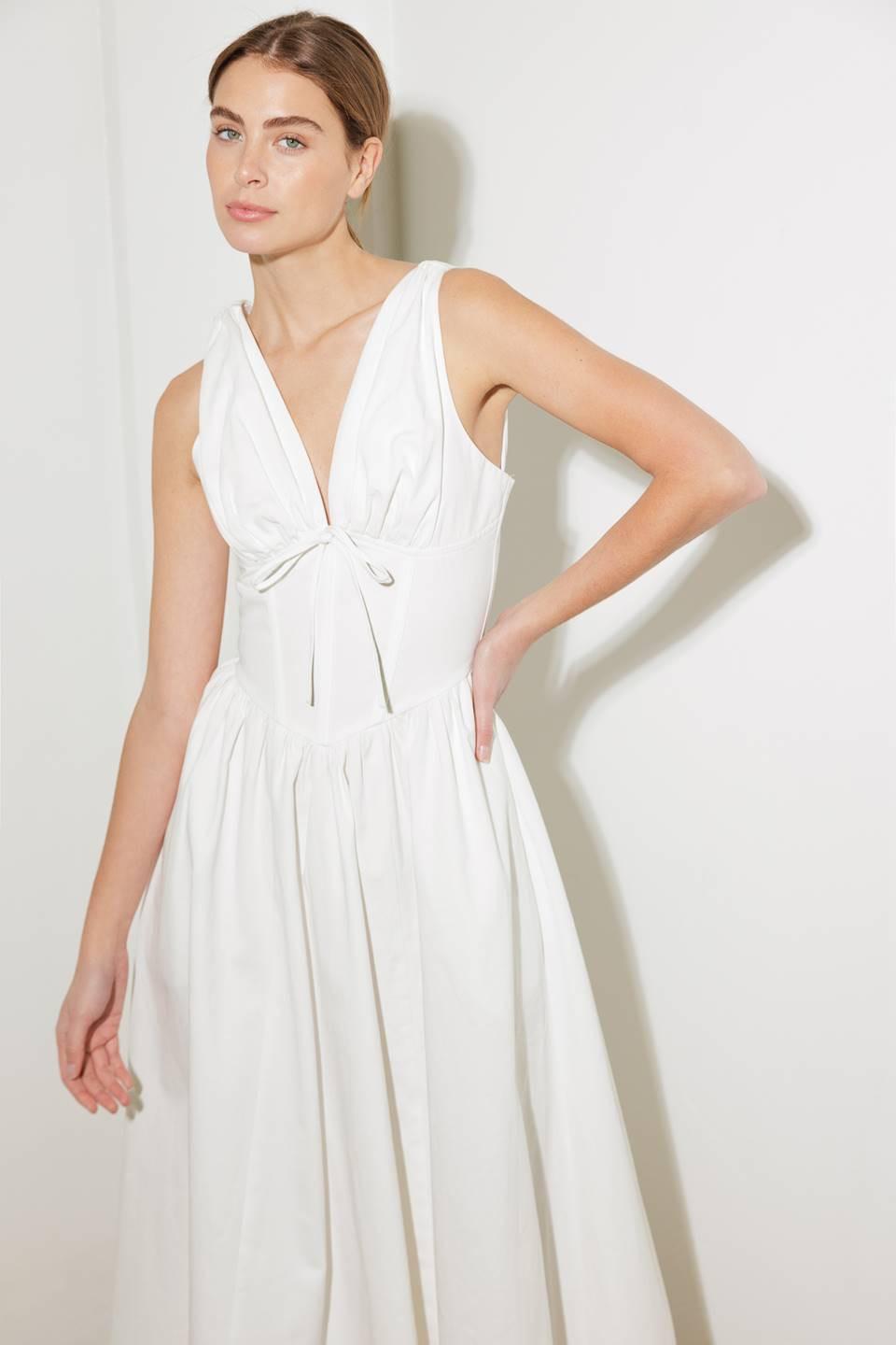 FANCIFUL ESCAPES WOVEN MIDI DRESS - Glamourous Grace