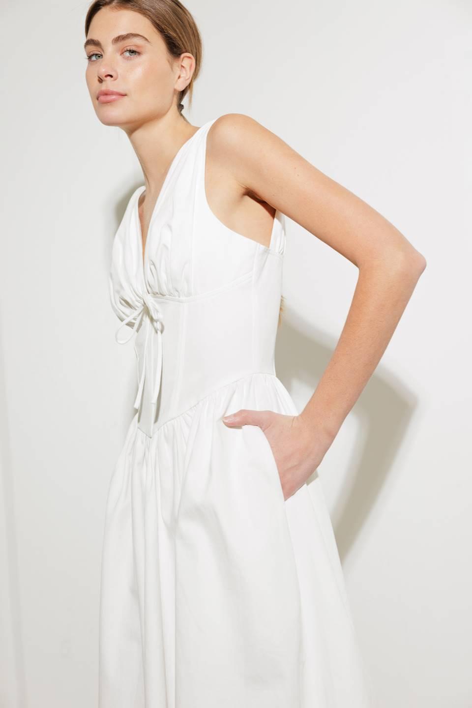 FANCIFUL ESCAPES WOVEN MIDI DRESS - Glamourous Grace