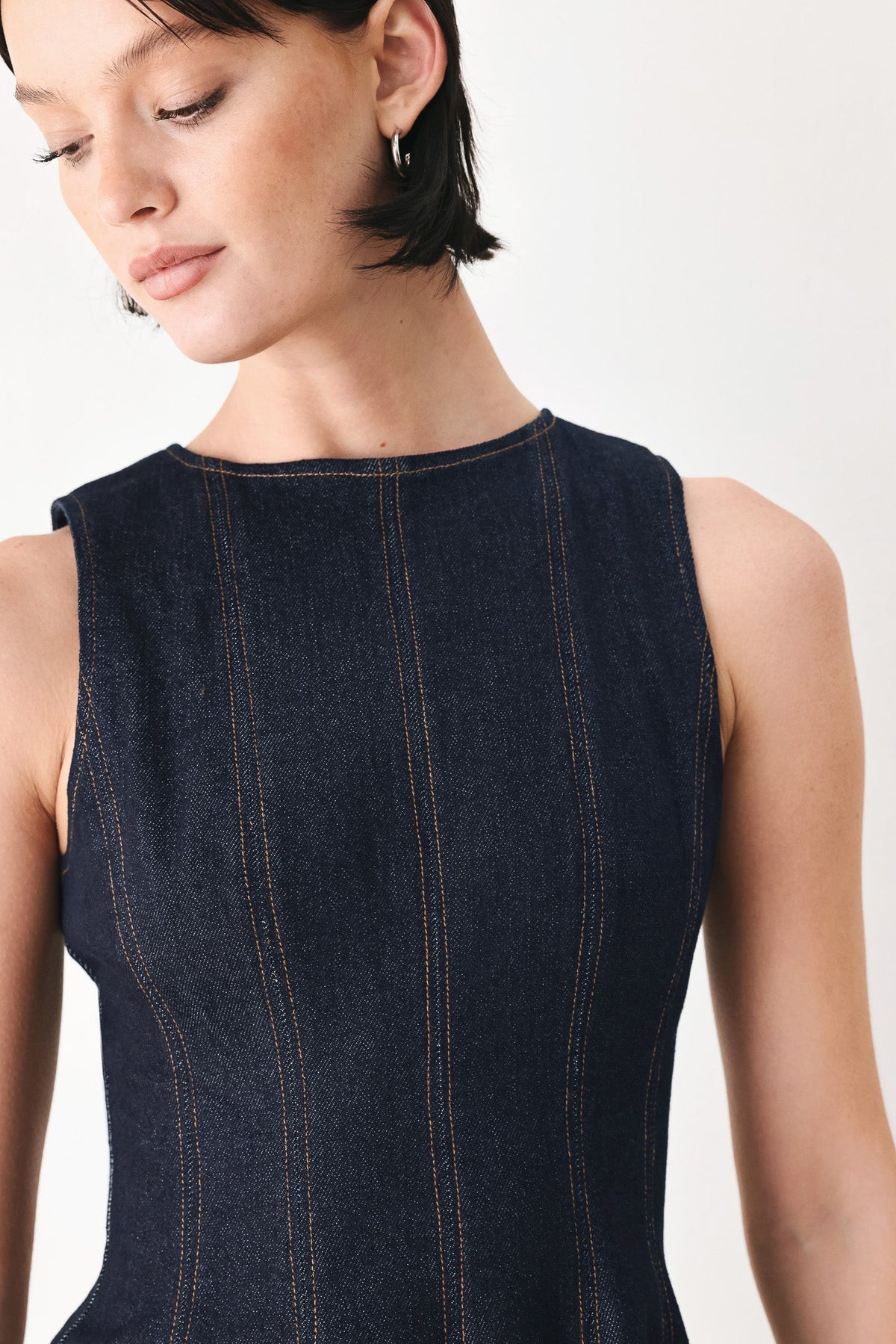 CLASSICAL BALLET DENIM MINI DRESS - Glamourous Grace