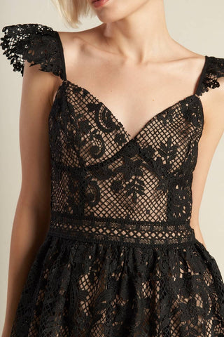 KNOW YOU BETTER LACE WOVEN MIDI DRESS - Glamourous Grace