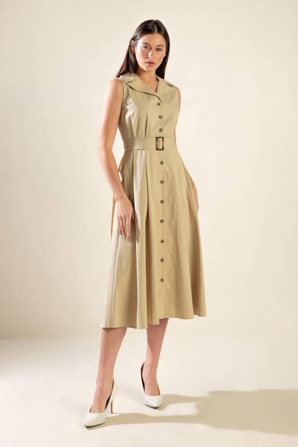 IDEAL APPROACH WOVEN MIDI DRESS - Glamourous Grace