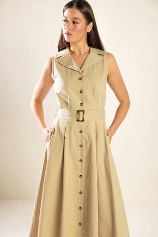 IDEAL APPROACH WOVEN MIDI DRESS - Glamourous Grace